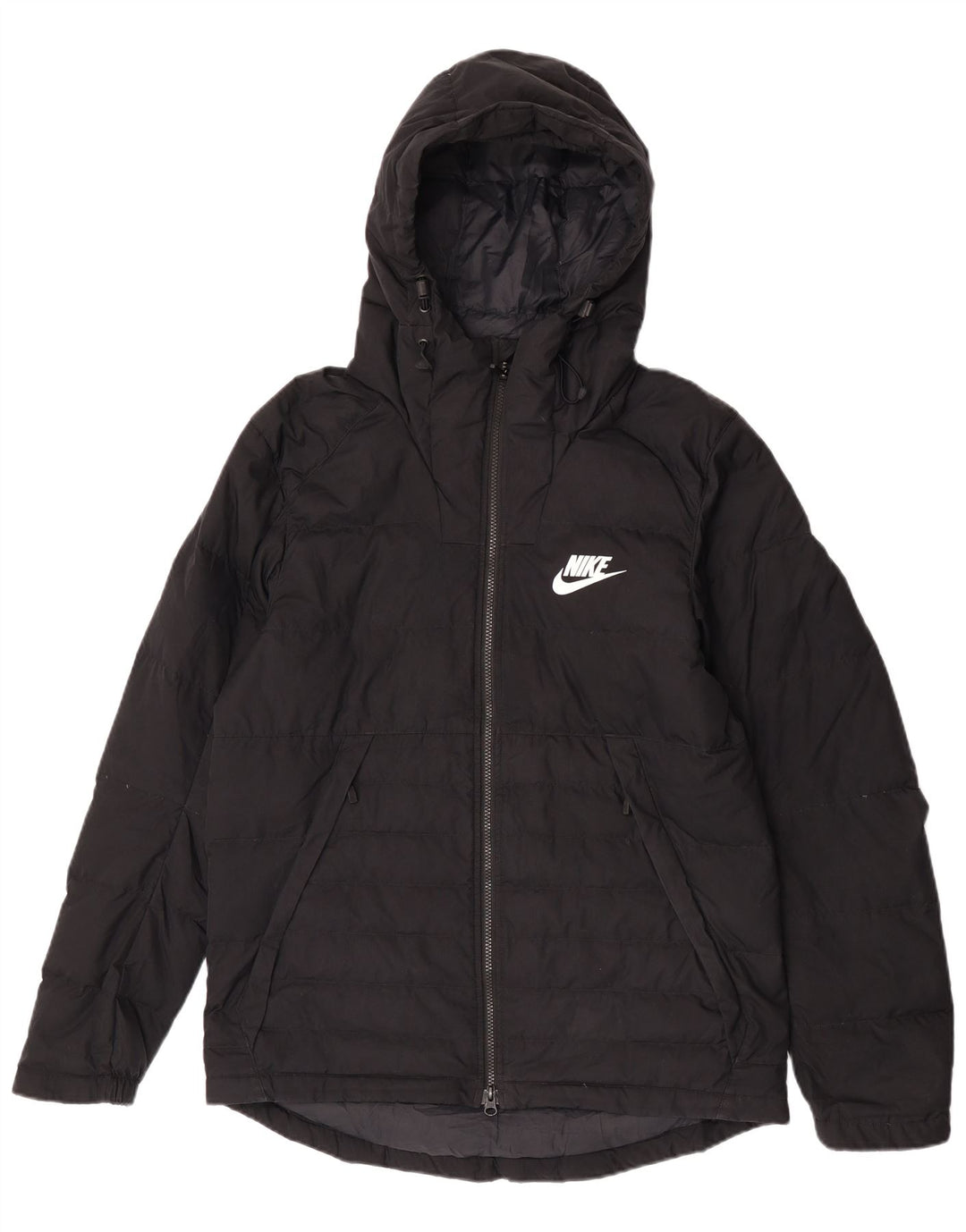 Nike Polstret jakke med hætte til mænd UK 38 Medium Black Polyester