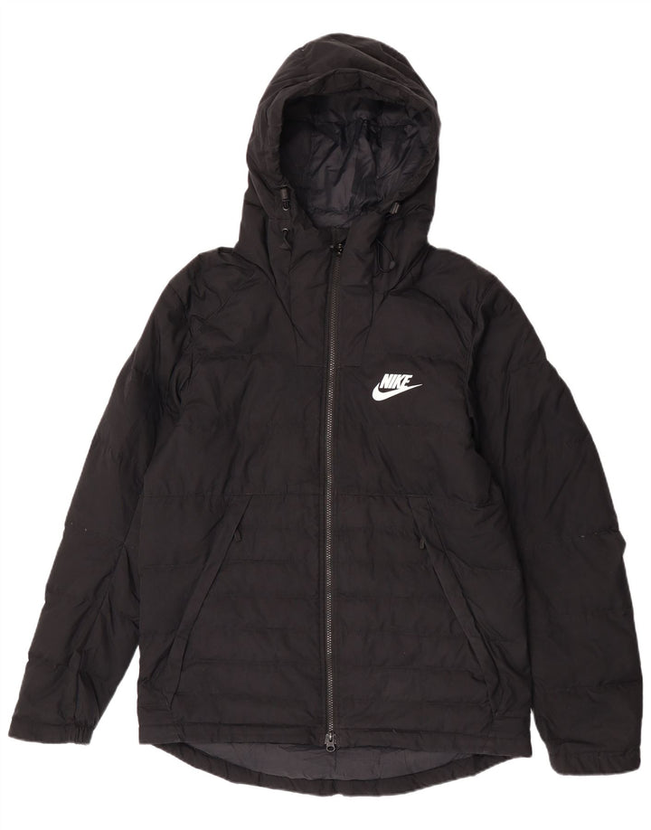 Nike Polstret jakke med hætte til mænd UK 38 Medium Black Polyester