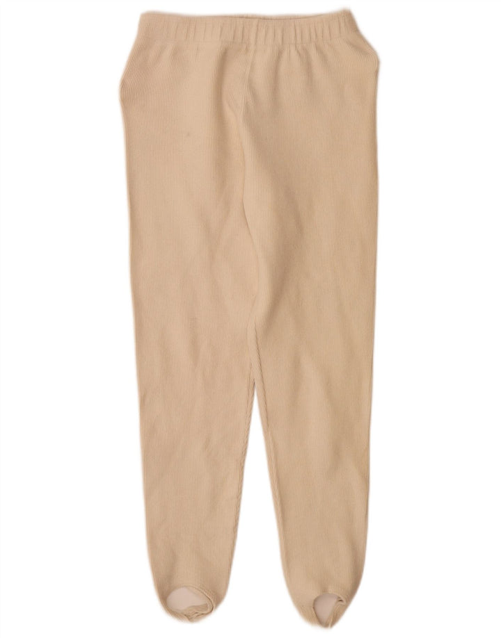 American Place Dame Stigbøjle Leggings UK 12 Medium Off White Bomuld