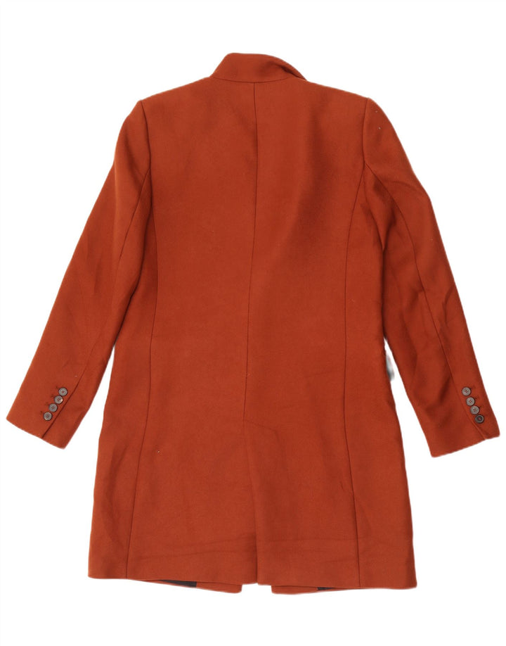 Zara Dame Overfrakke UK 10 Lille brun polyester