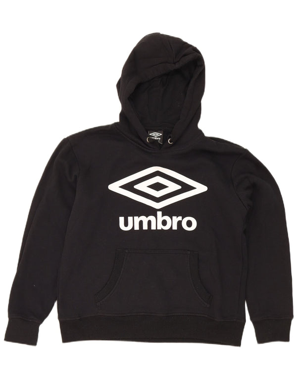 Umbro Grafisk hættetrøje til kvinder UK 14 Medium Sort Bomuld
