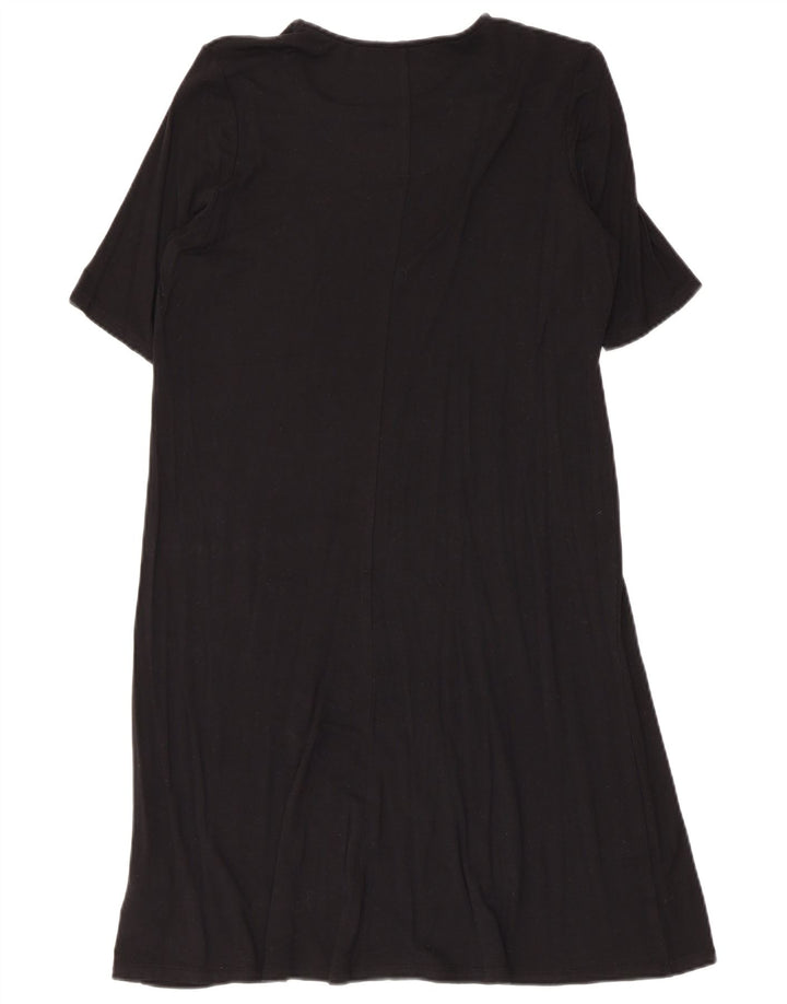 Marks & Spencer T-shirtkjole til kvinder UK 12 Medium Black Viscose