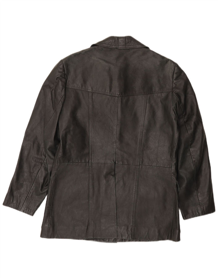 VINTAGE Herre Læderjakke UK 38 Medium Sort