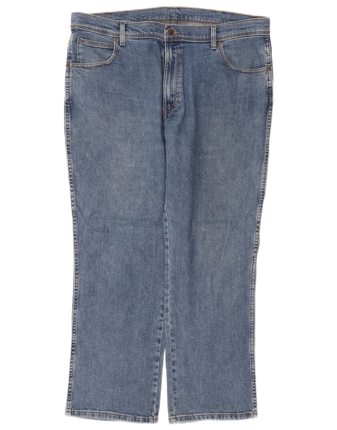 WRANGLER Straight Jeans til mænd W38 L30 Blå Bomuld