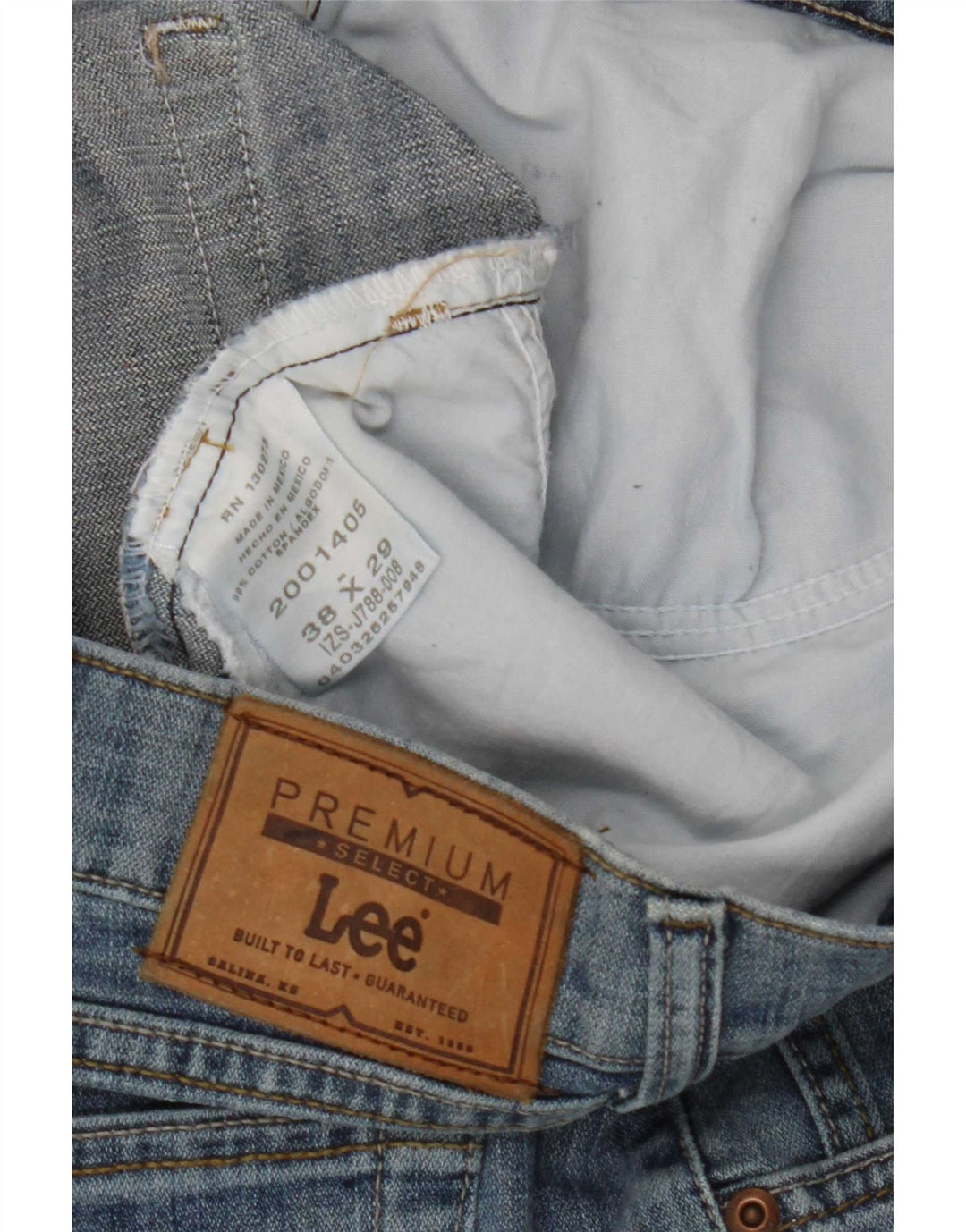 Lee Straight Jeans til mænd W38 L29 blå bomuld