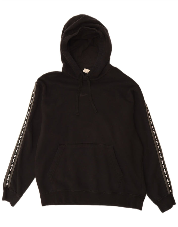 NIKE Grafisk hættetrøje til mænd, stor sort bomuld