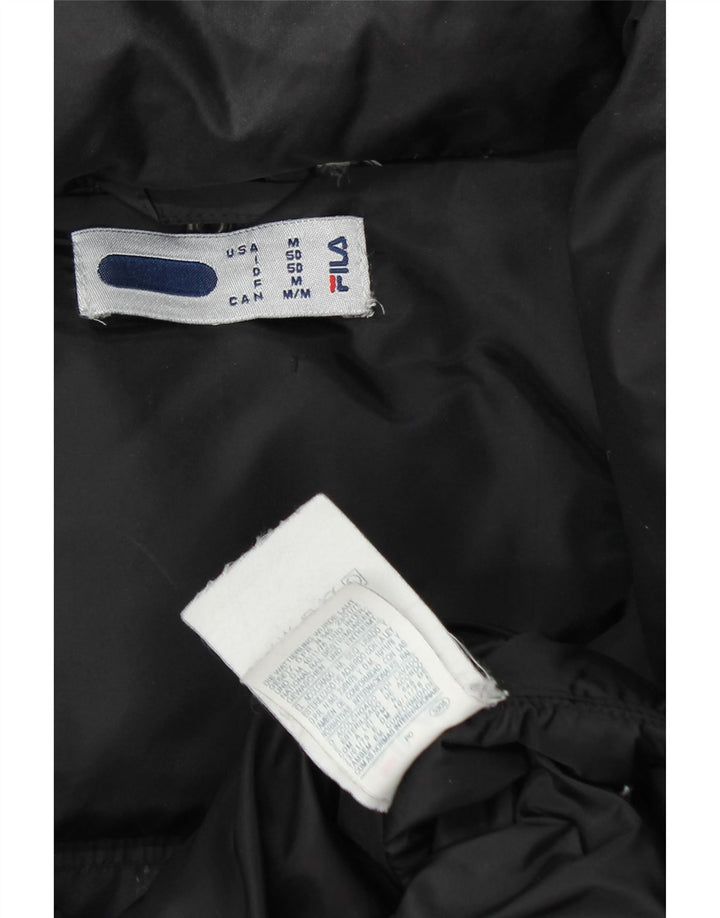 FILA Herre hættepolstret jakke UK 38 Medium Sort Nylon