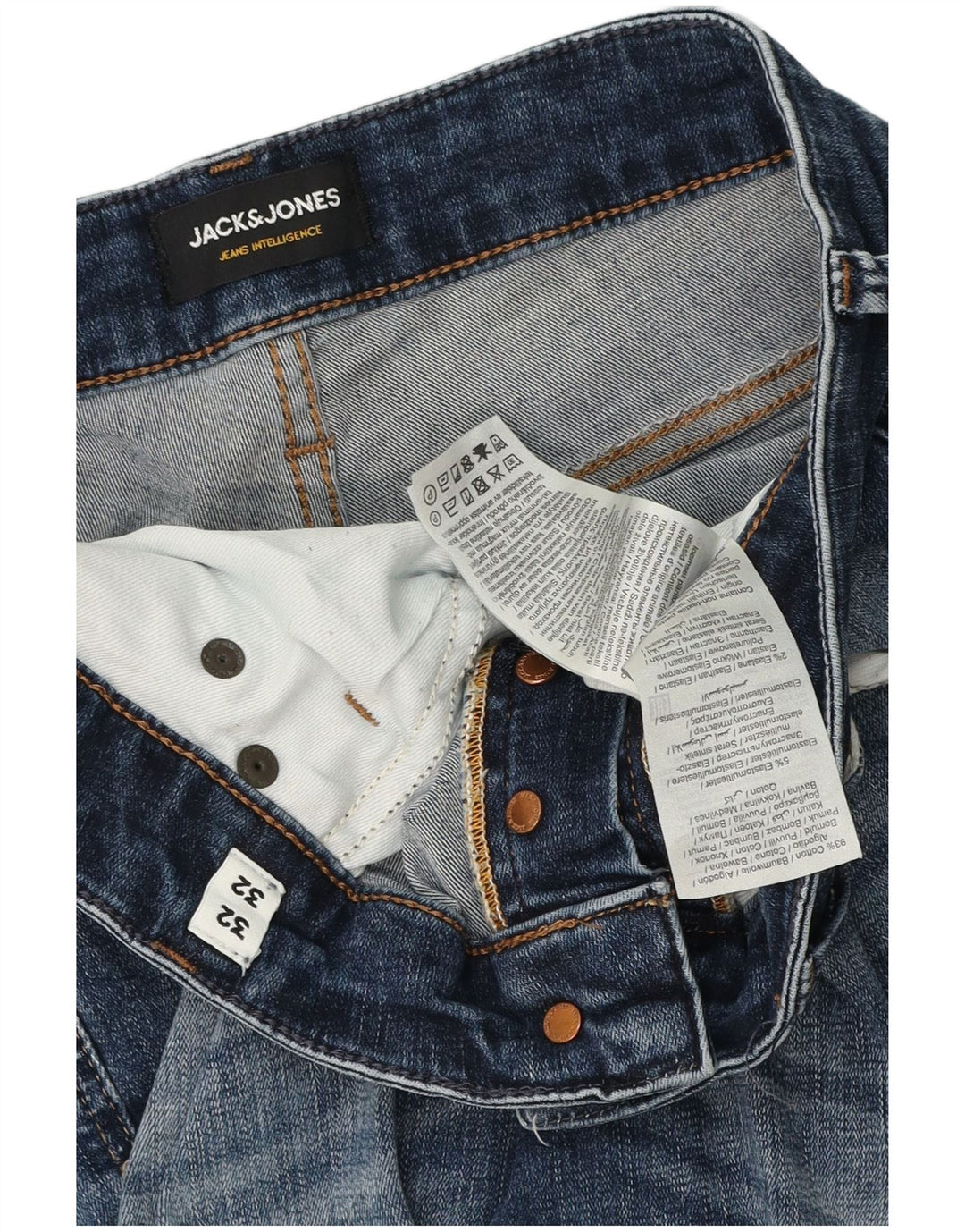 Jack & Jones Herre Slim Jeans W32 L29 Blå Bomuld