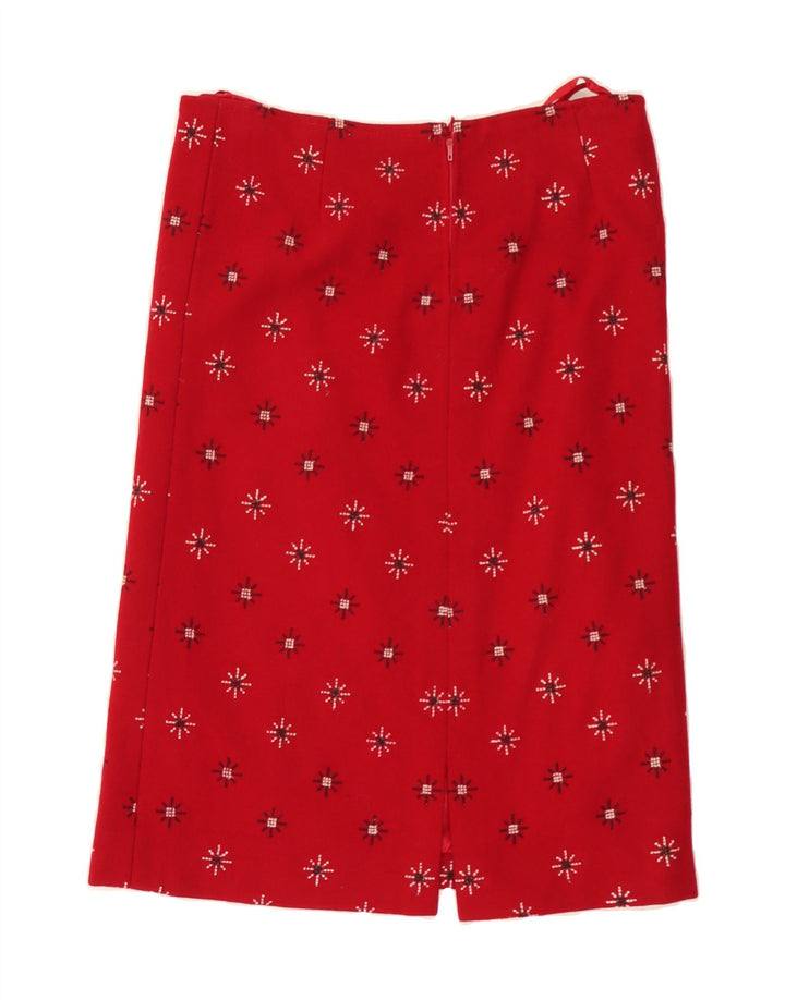 VINTAGE Womens Straight Skirt W32 Large Red Vintage Vintage and Second-Hand Vintage from Messina Hembry 