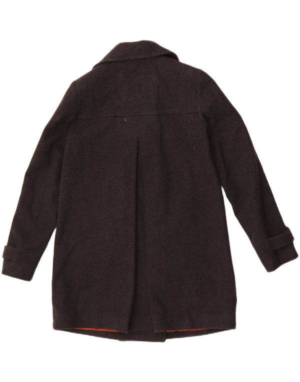 Benetton Womens Oversized Pea Coat UK 10 Small Grey Uld