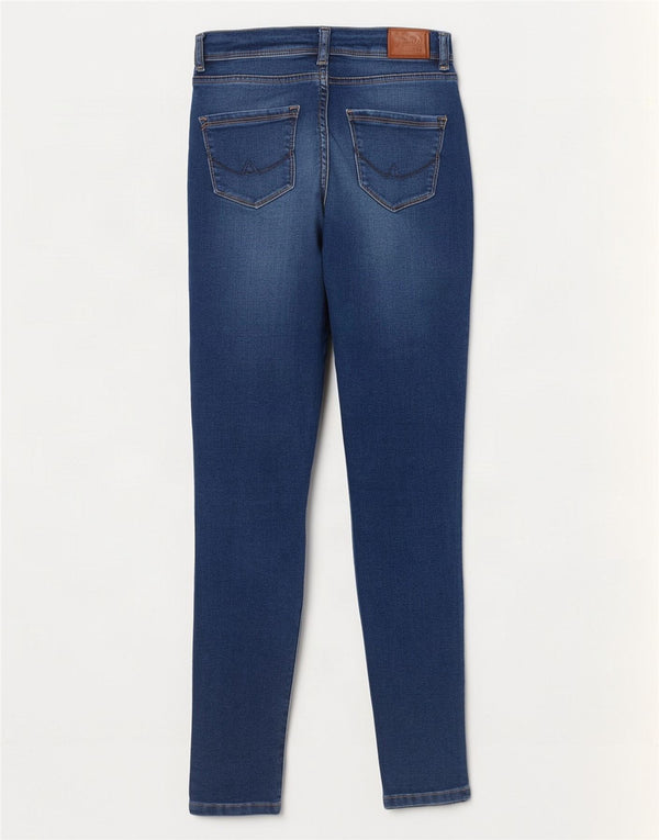 Superdry Sophia Skinny Jeans til kvinder W26 L32 Marineblå bomuld