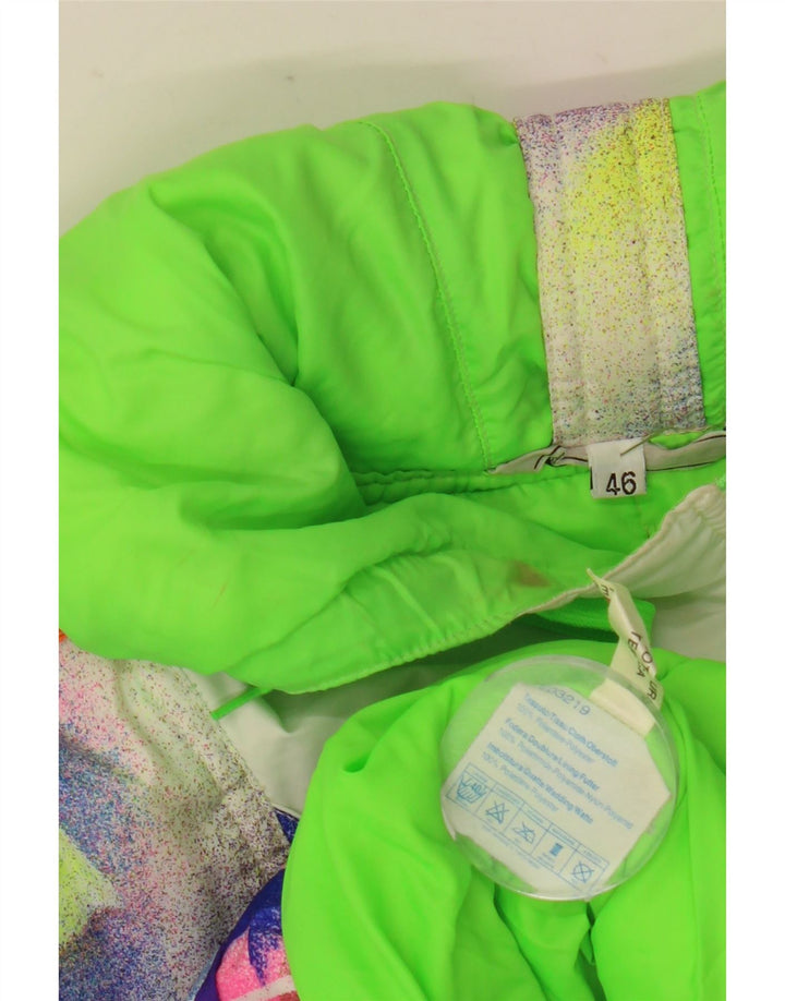 Brunik Dame Hætte Vindjakke IT 46 Stor Flerfarvet Geometrisk