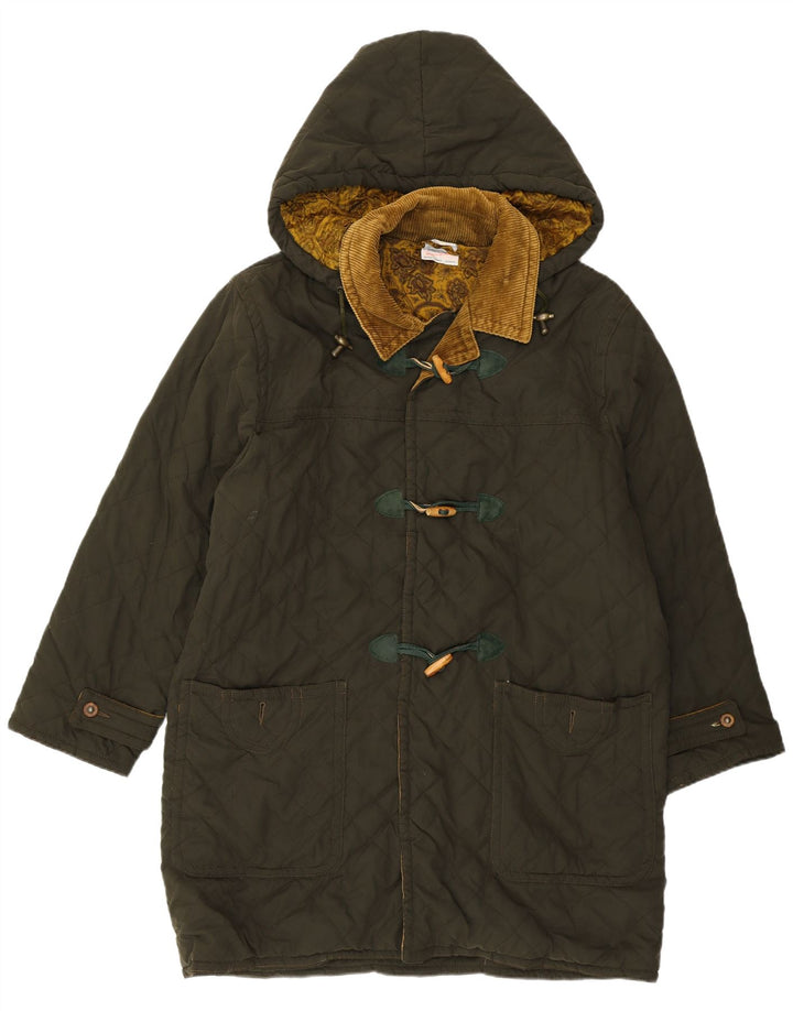 Blue Notes Herre Hætte Quilted Duffel Coat IT 52 XL Grøn Polyester