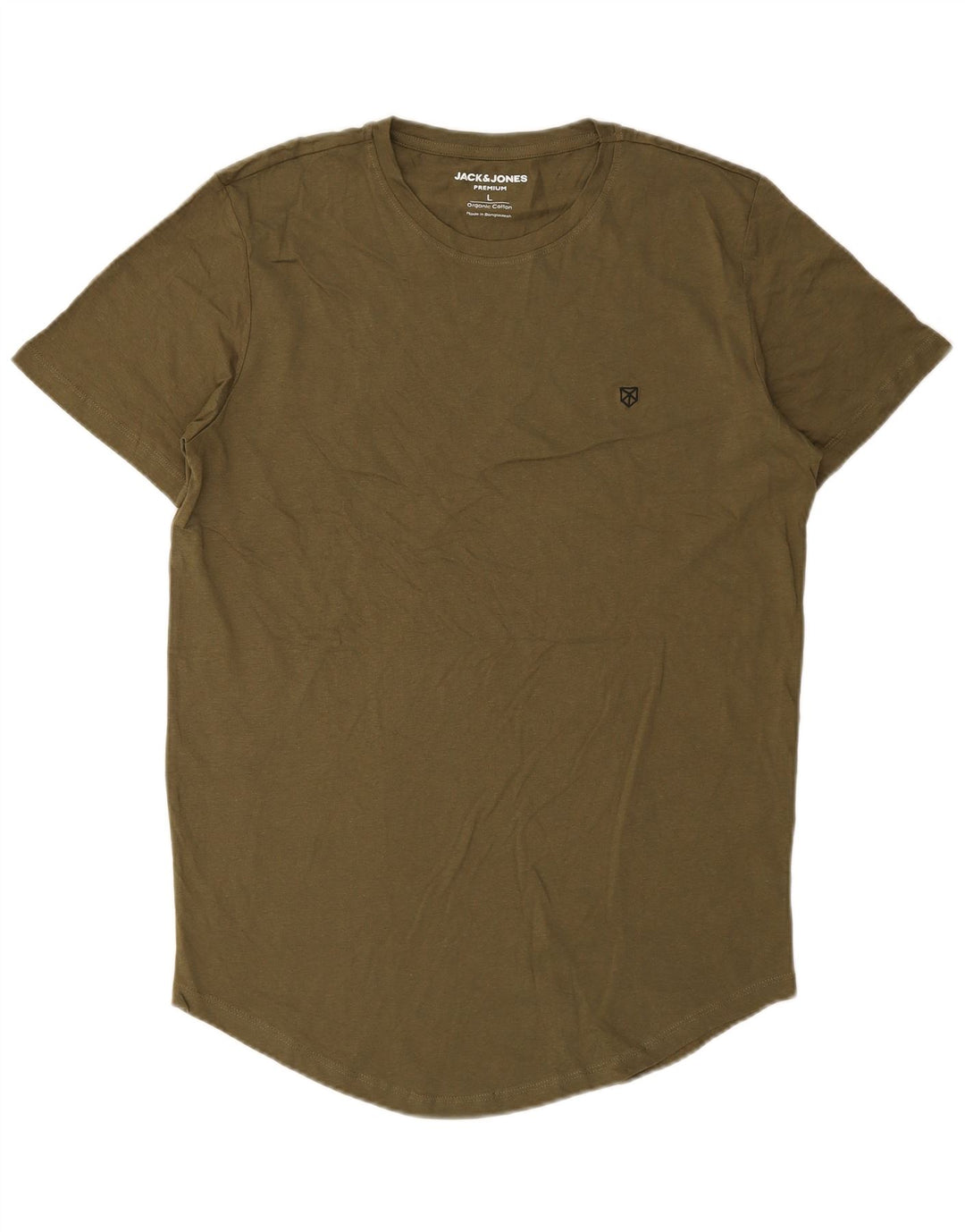 Jack & Jones Herre Premium T-Shirt Top Stor Khaki Bomuld