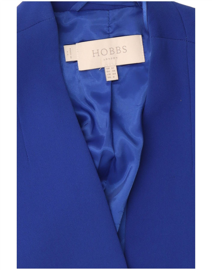 Hobbs Dame 3/4-ærmet Bolero-jakke UK 12 Medium Blue Polyester
