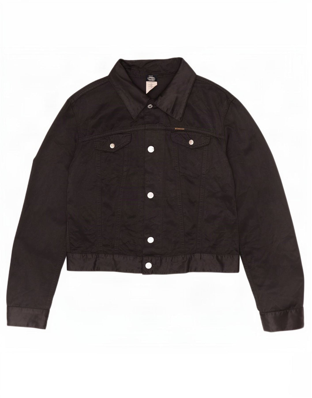 Diesel Dame Utility Jacket UK 18 XL Sort Bomuld