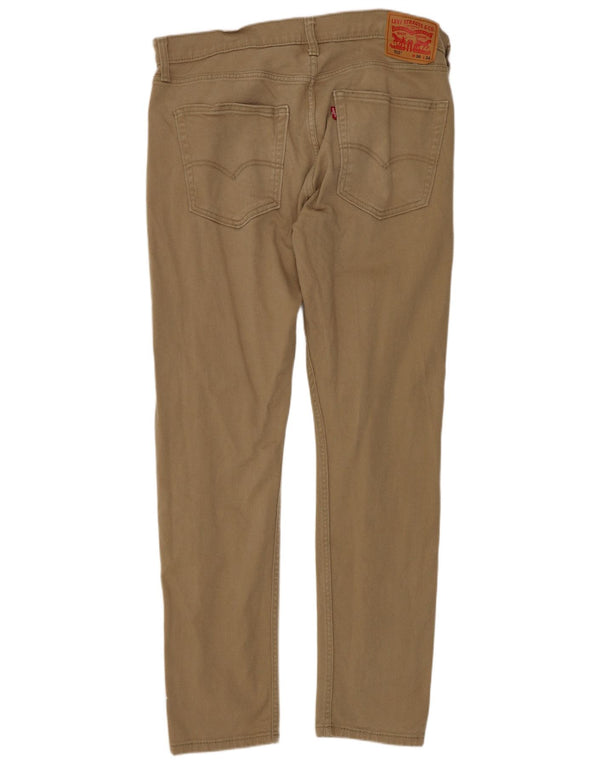 Levi's Herre 512 slanke tilspidsede fritidsbukser W36 L34 beige bomuld