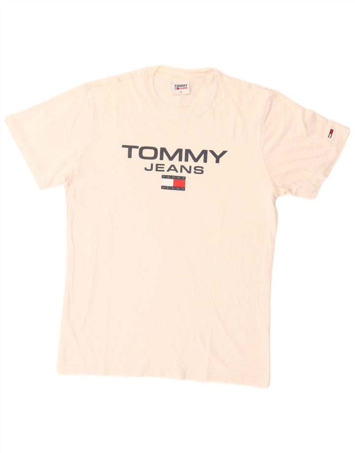 Tommy Hilfiger Herre Grafisk T-Shirt Top XS Hvid