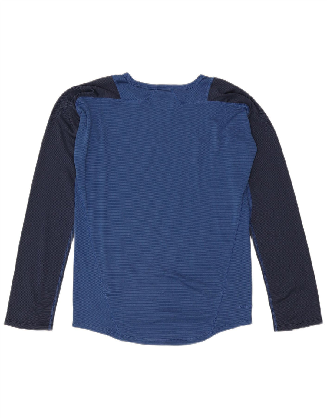 Nike Herre Top Langærmet UK 36/38 Small Blue Colourblock Polyester