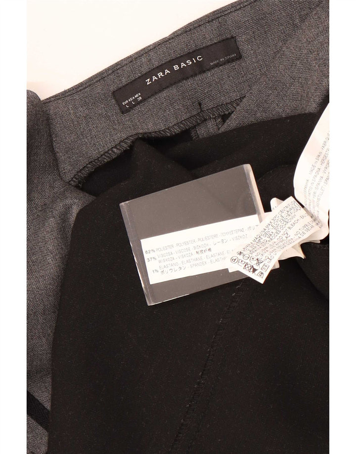Zara Kvinders Ærmeløs Skede Kjole UK 14 Stor Grå Polyester