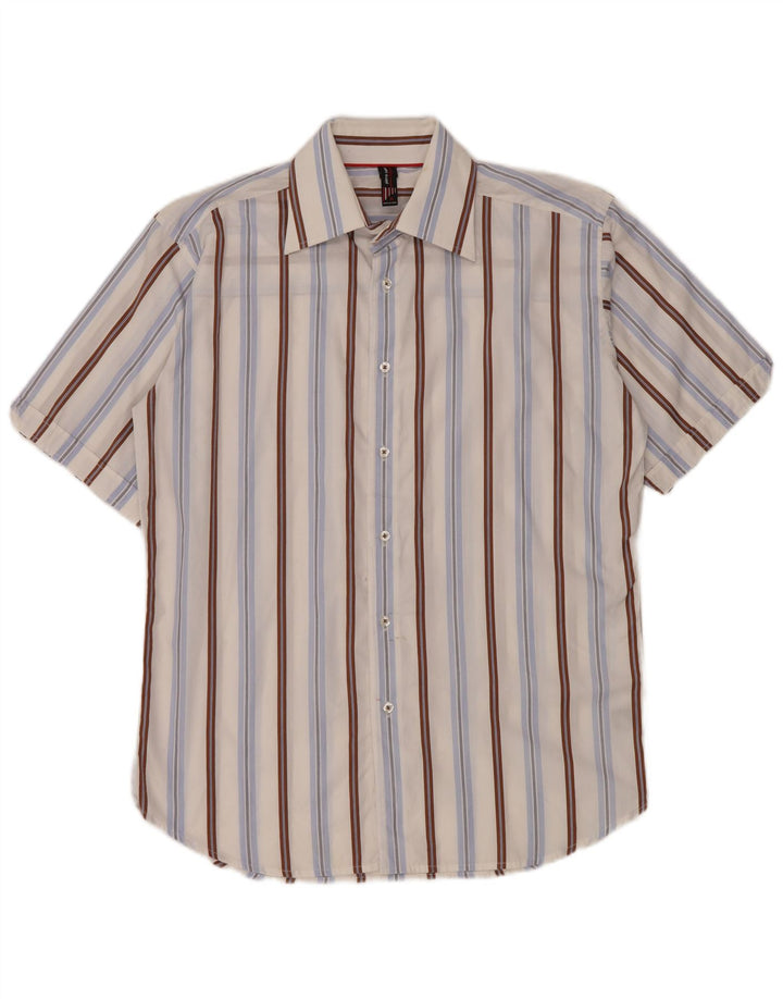 PIERRE CARDIN Kortærmet herreskjorte Medium Flerfarvet Stribet