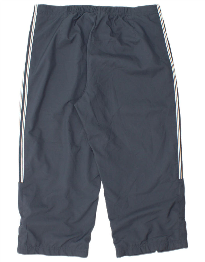 ADIDAS Dame Capri Cargo Træningsdragt Bukser UK 14 Medium Grey Polyester