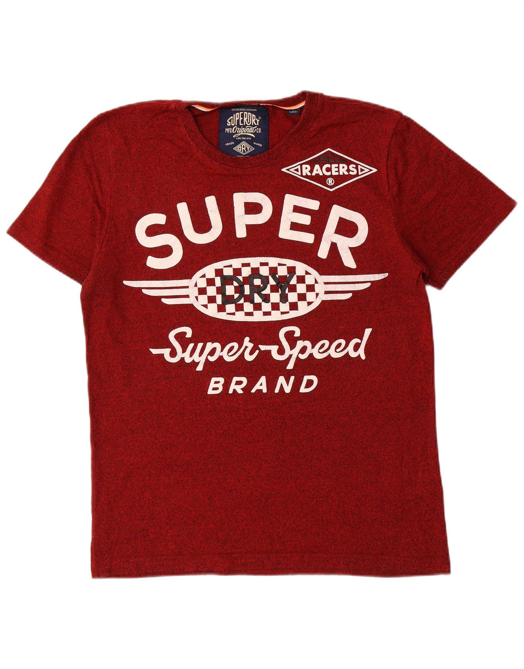 SUPERDRY Grafisk T-shirt top til mænd, stor rød bomuld