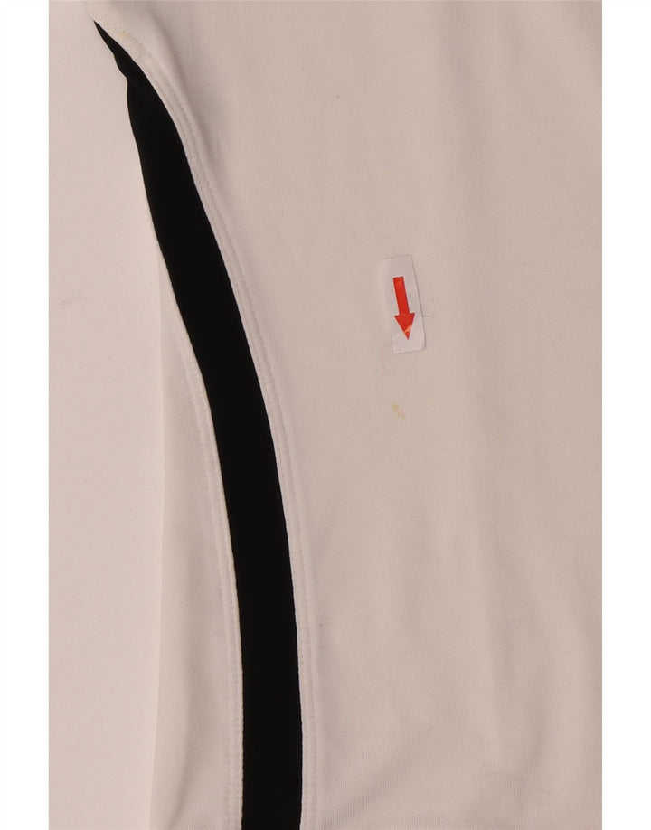 Nike Dame Dri Fit Polo Shirt UK 10 Small White Colourblock