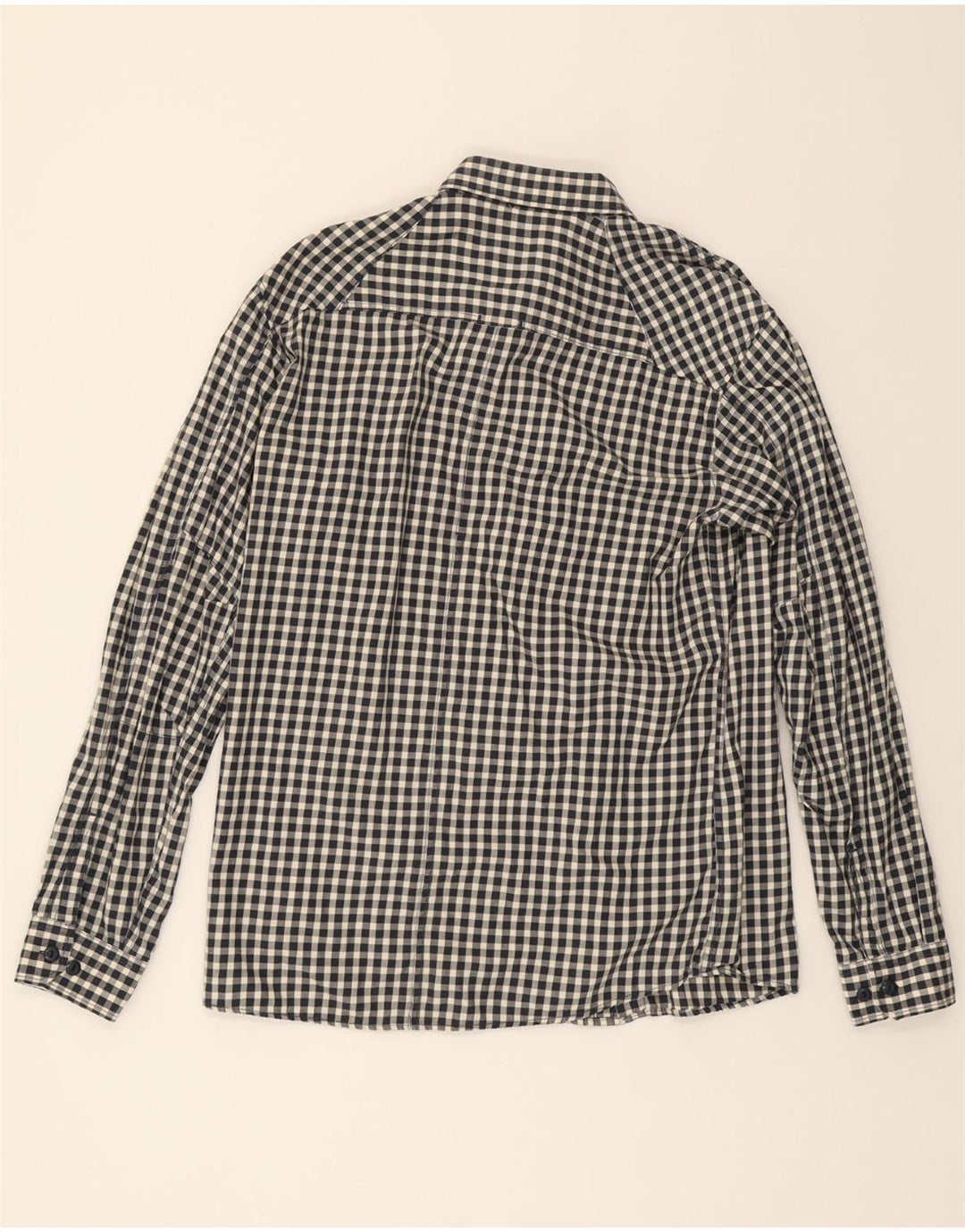 JACK & JONES Mens Shirt XL Black Check Cotton Vintage Jack & Jones and Second-Hand Jack & Jones from Messina Hembry 