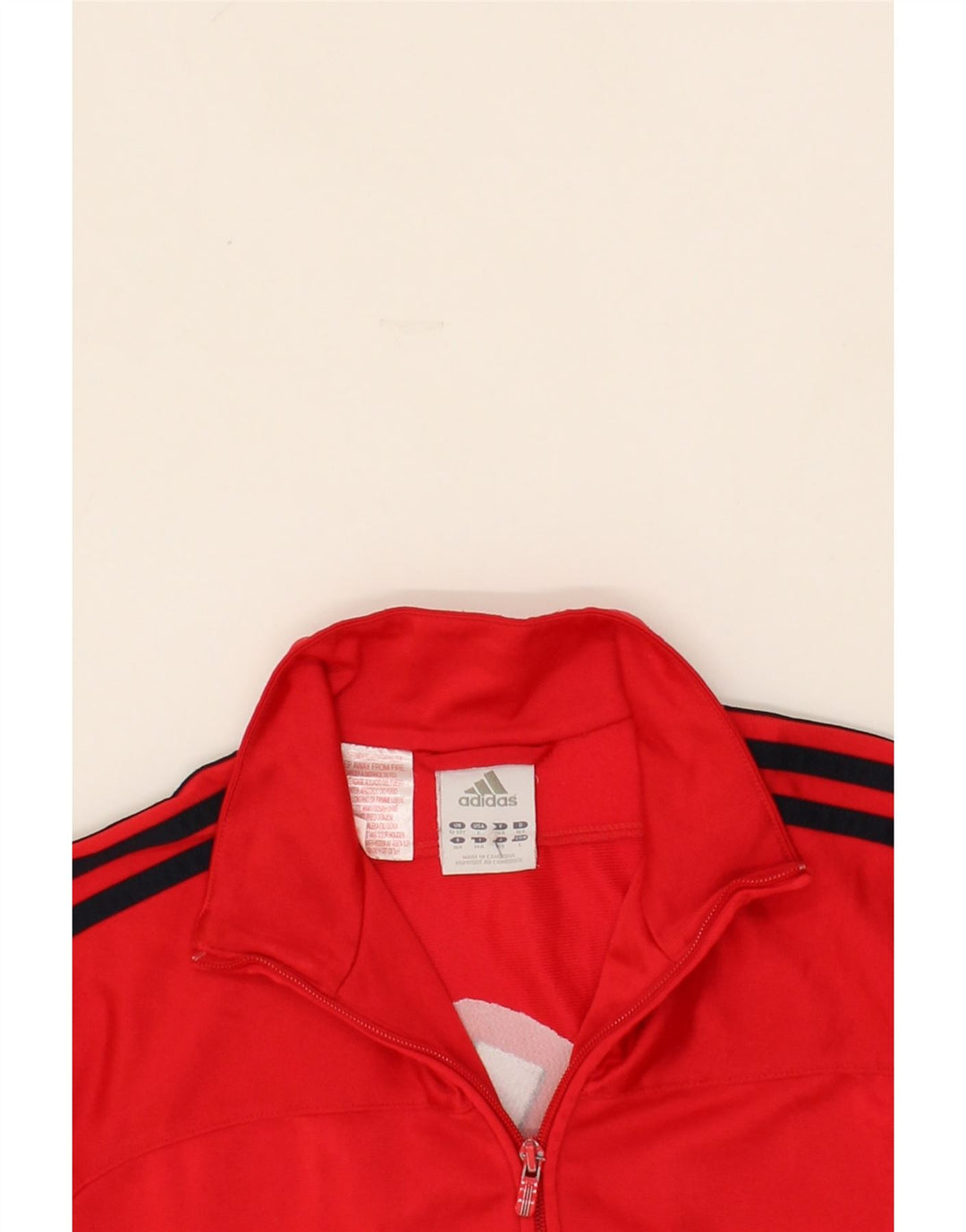 ADIDAS Boys Graphic Tracksuit Top Jacket 13-14 Years Red Colourblock Vintage Adidas and Second-Hand Adidas from Messina Hembry 