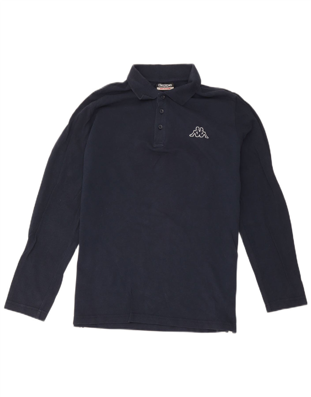 KAPPA Langærmet herre poloshirt Medium marineblå bomuld