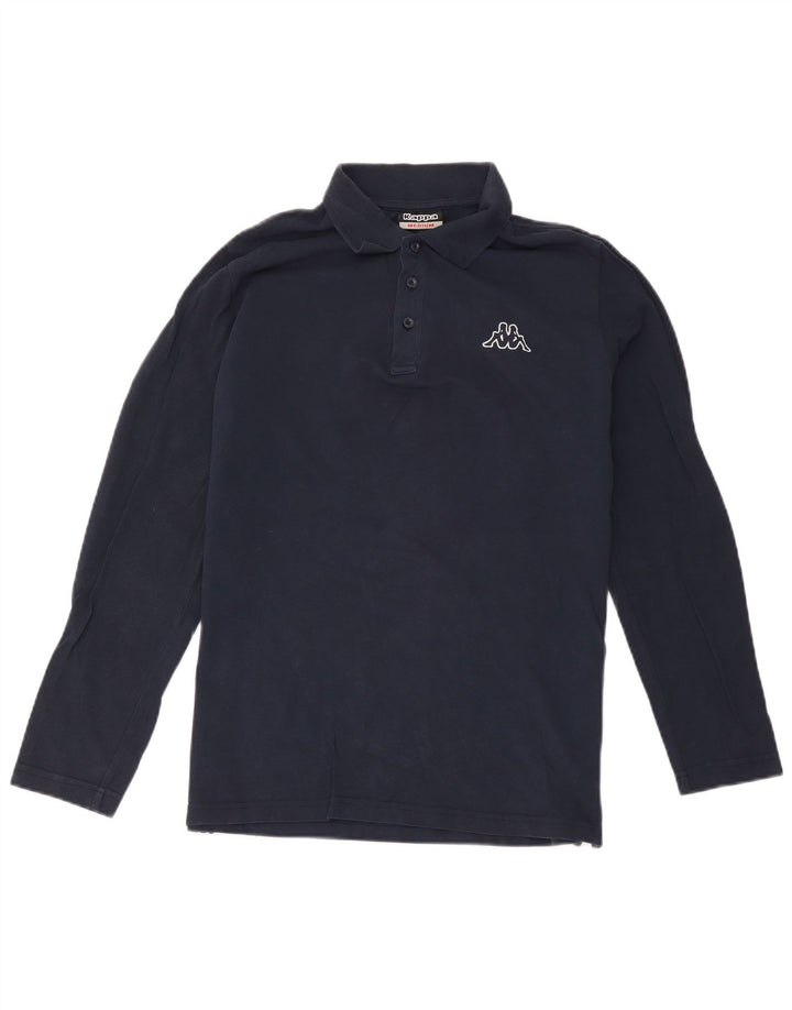 KAPPA Langærmet herre poloshirt Medium marineblå bomuld