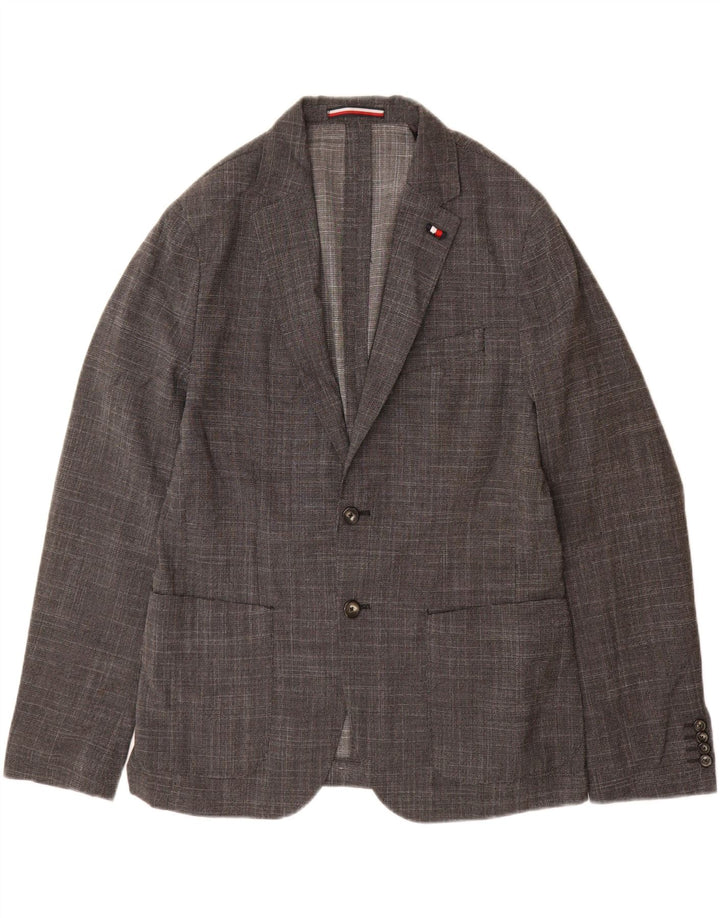 TOMMY HILFIGER Skræddersyet 2-knaps blazerjakke til mænd IT 48 mellemgrå
