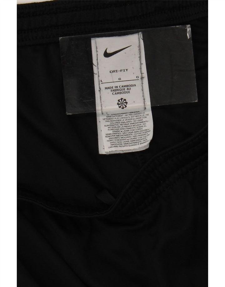 Nike Herre Dri Fit sportsshorts, store sorte polyester