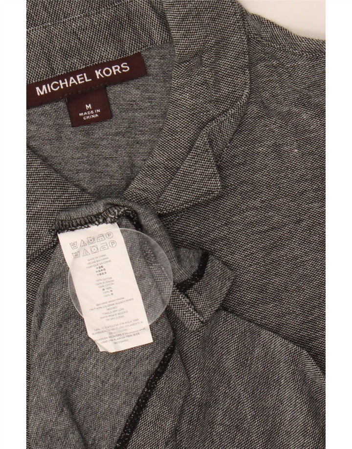 MICHAEL KORS Poloskjorte til mænd, mellemgrå, flækket bomuld