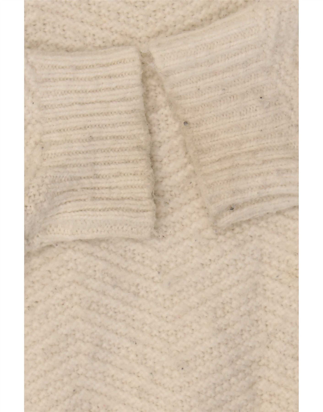 Marks & Spencer Dame Boat Neck Jumper Sweater UK 16 Large White Chevron
