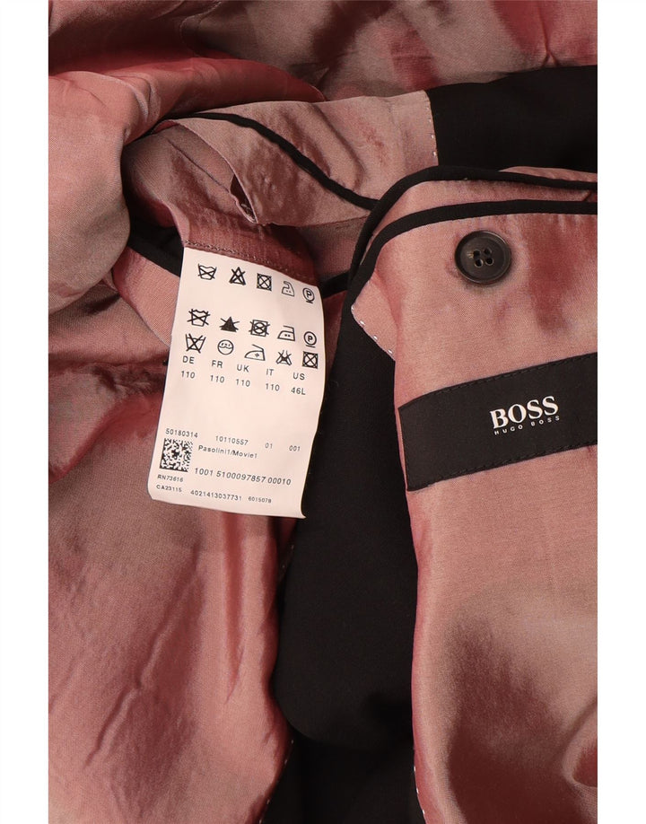 Hugo Boss Herre 2-knaps blazerjakke US 46 3XL Sort Uld
