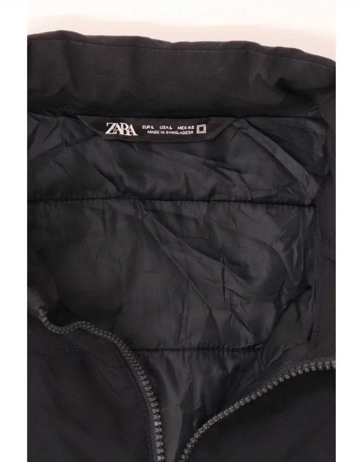 Zara Polstret Herrejakke UK 40 Large Navy Blue