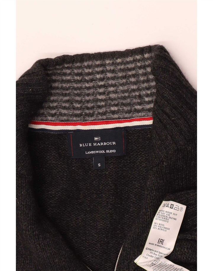 Marks & Spencer Herre Blue Harbor Zip Neck sweater lille grå