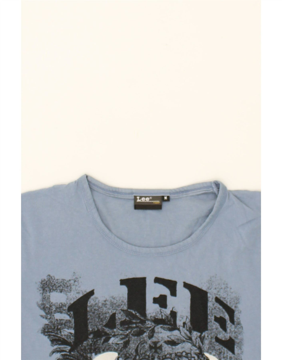 LEE Mens Graphic T-Shirt Top Medium Blue Cotton Vintage Lee and Second-Hand Lee from Messina Hembry 