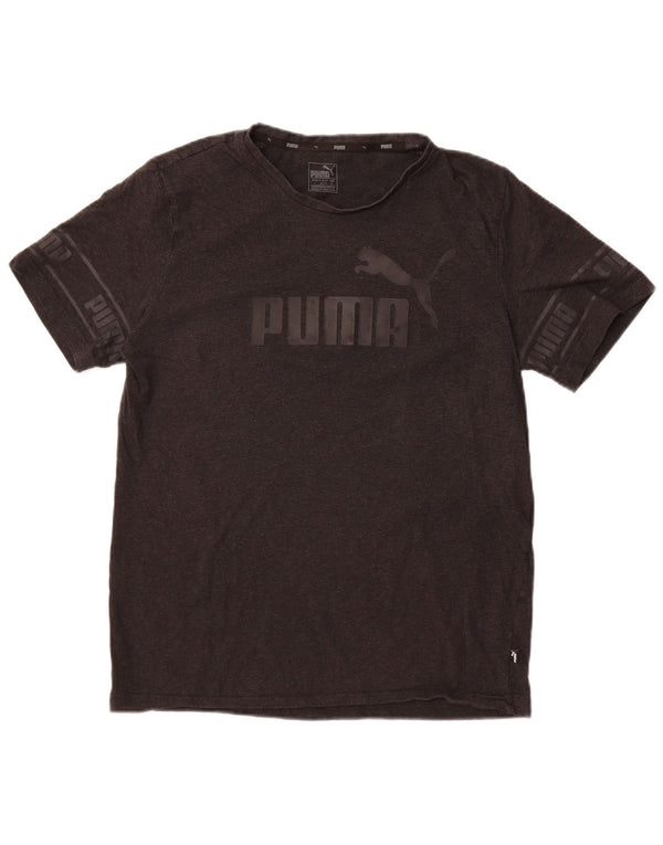 Puma Herre Grafisk T-Shirt Top Stor Grå Bomuld