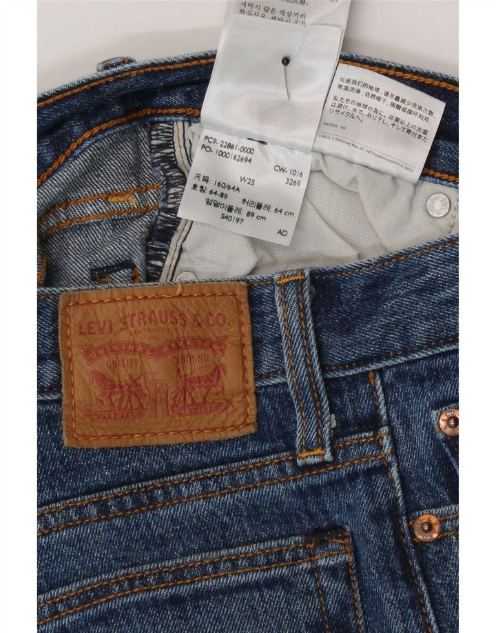 Levi's lige jeans til kvinder W25 L26 blå bomuld