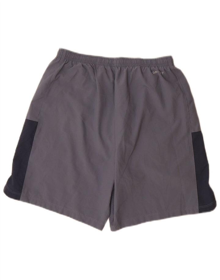 Nike Herre Dri Fit Sportshorts Små Grå Colourblock Polyester