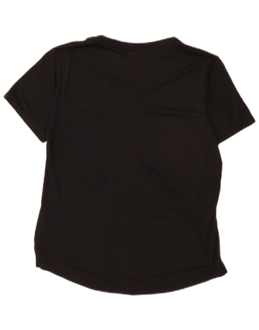 Nike Dame Dri Fit T-Shirt Top UK 10 Small Black Polyester