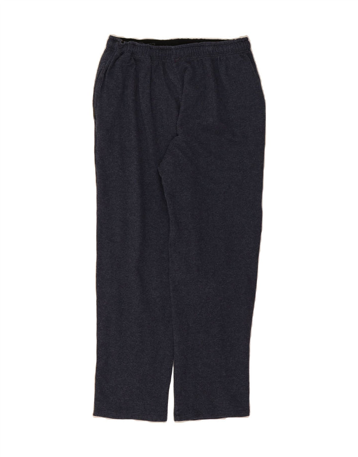 EDDIE BAUER Mens Tracksuit Trousers Large  Navy Blue Flecked Polyester Vintage Eddie Bauer and Second-Hand Eddie Bauer from Messina Hembry 