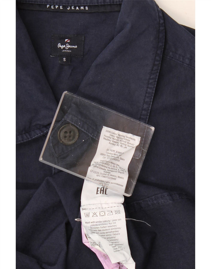 PEPE JEANS Herre grafisk skjorte lille marineblå bomuld