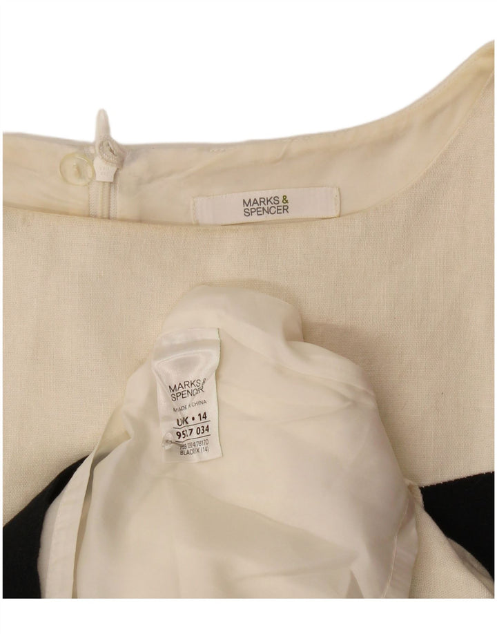 Marks & Spencer Kvinders Skedekjole UK 14 Medium Flerfarvet Colourblock