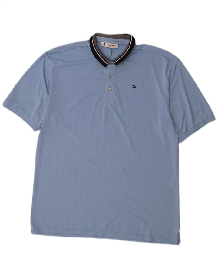 Calvin Klein Herre Polo Shirt 2XL Blå Polyester