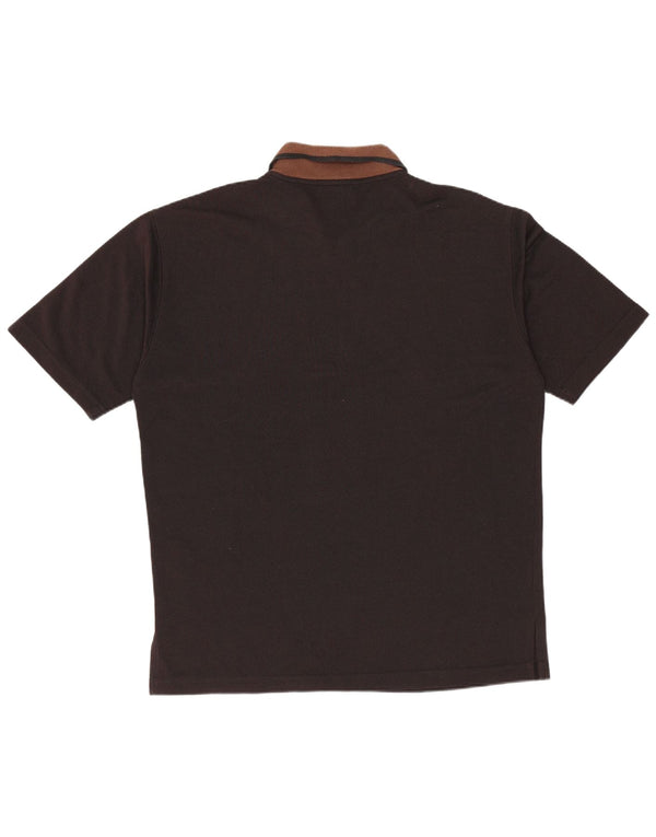 Trussardi Jeans Poloshirt til mænd Medium Sort Colourblock Polyester