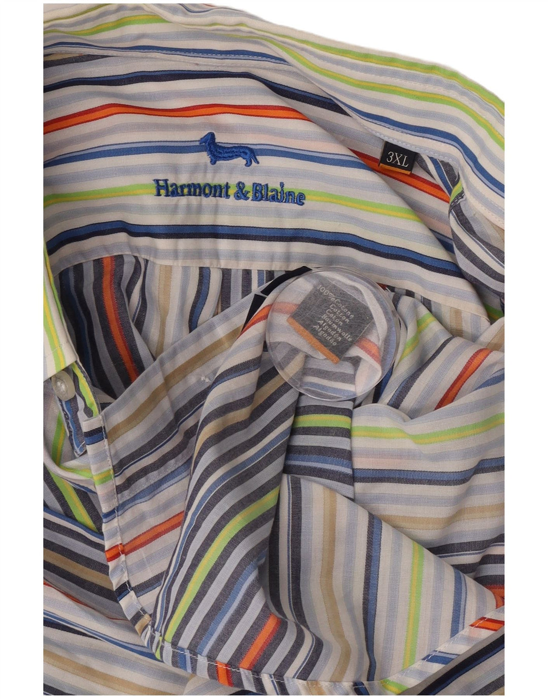 Harmont & Blaine herreskjorte 3XL flerfarvet stribet bomuld